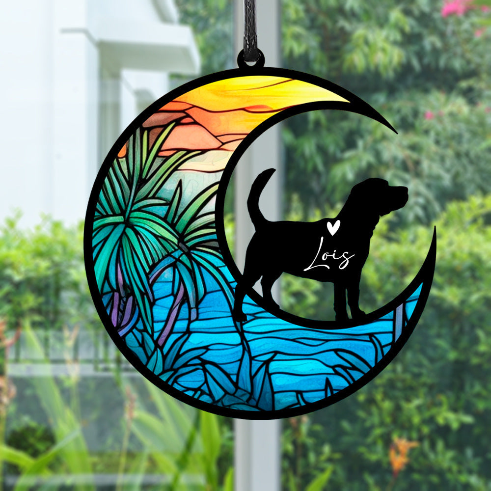 Colorful UV Printed Dog Acrylic Hang Decorations Home