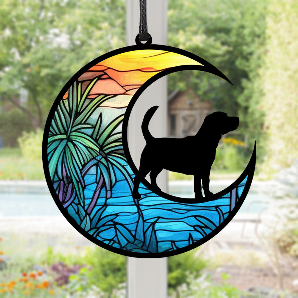 Colorful UV Printed Dog Acrylic Hang Decorations Home