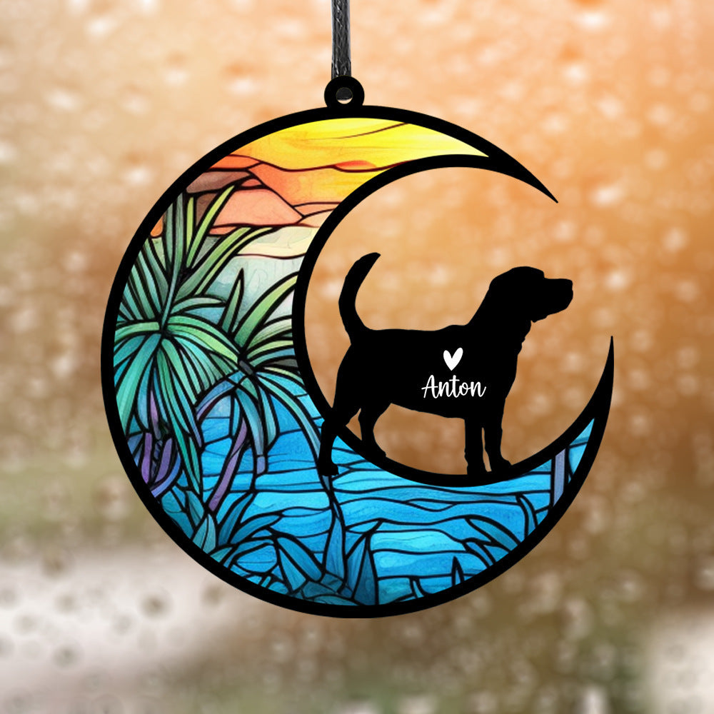 Colorful UV Printed Dog Acrylic Hang Decorations Home