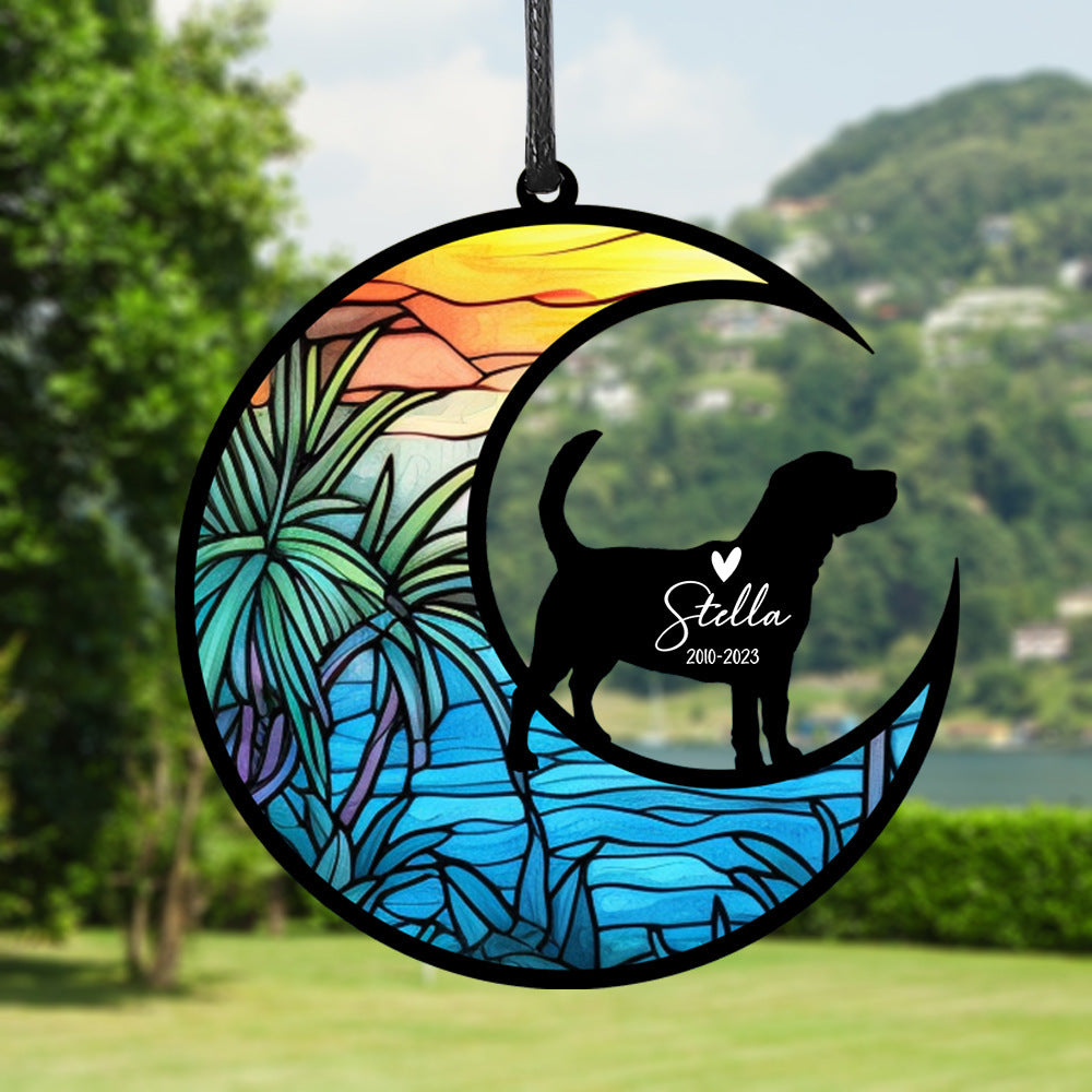 Colorful UV Printed Dog Acrylic Hang Decorations Home