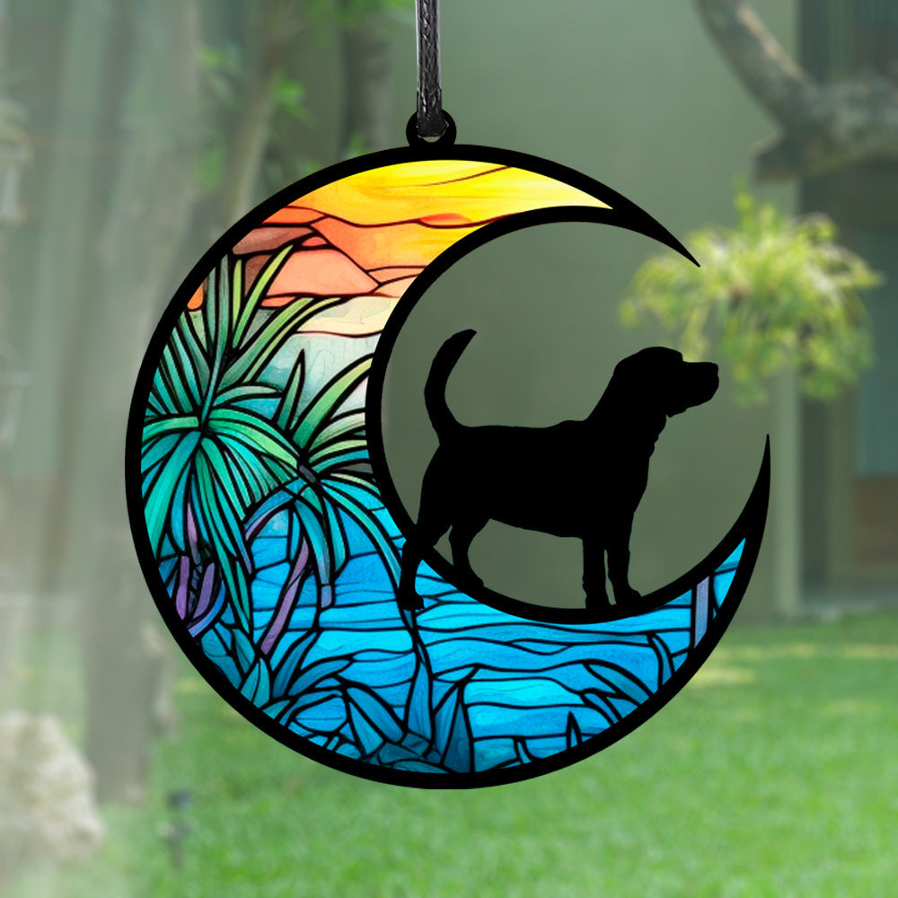 Colorful UV Printed Dog Acrylic Hang Decorations Home